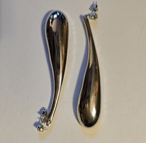 Silver Teardrop ~ Rhineston Post~Brand New!